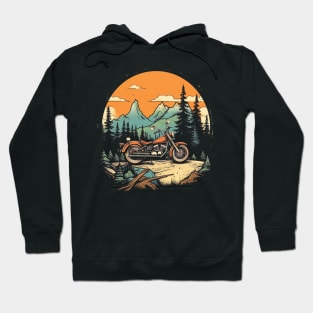 Ride the Wilderness: A Biker's Journey Through Nature Hoodie